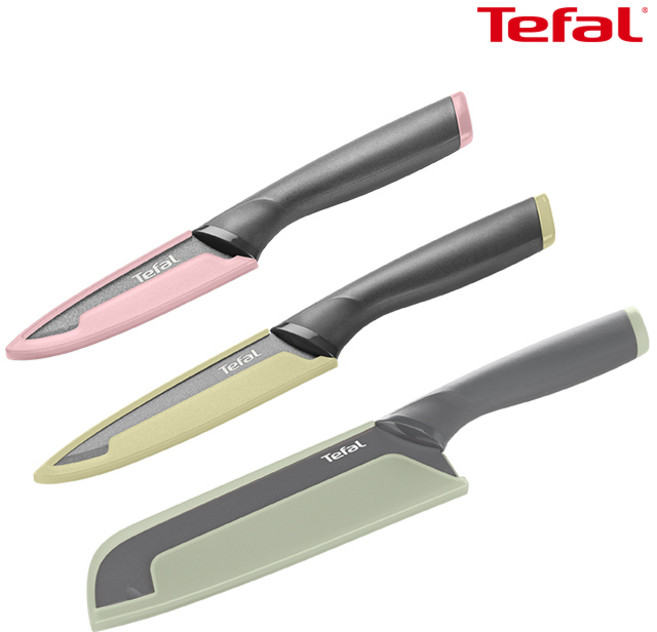 테팔 키친웨어 슬라이시 주방 칼, 3종(과도9+과도12+산도쿠16.5), 1세트