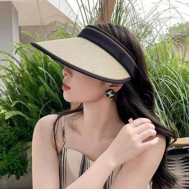 라탄 돌돌이 썬캡 자외선차단 와이드 햇빛가리개 밀집 여름모자