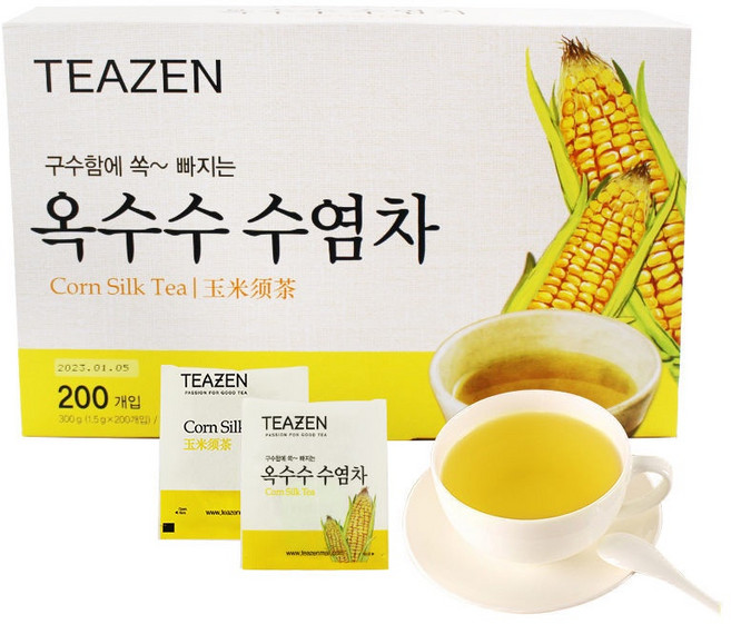 韓國 Teazen Dahada 玉米鬚茶 玉米茶 牛蒡茶 0糖低卡, 1個, 玉米鬚茶10包