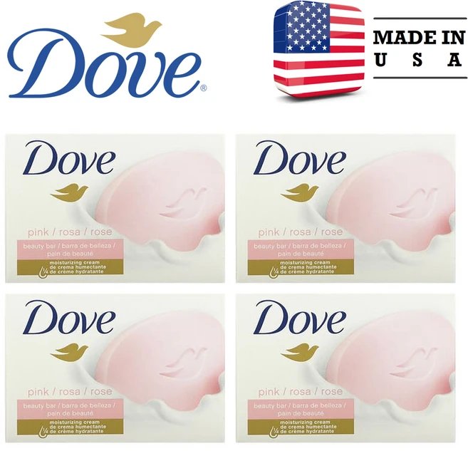 Dove 도브 딥 모이스처 뷰티 바 비누 핑크 개당 106g (3.75oz) 4개 - 쿠팡