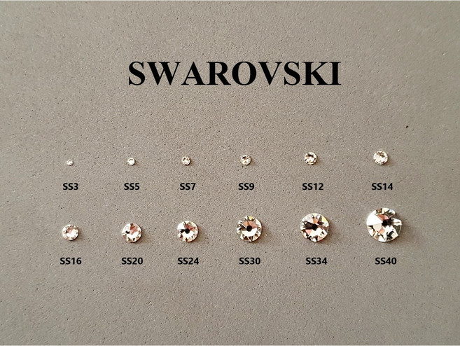 스와로브스키스톤 오스트리아정품 원형평스톤 크리스탈, 100개, SS7