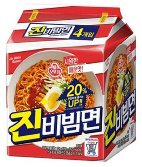 오뚜기 진비빔면 156g 4개