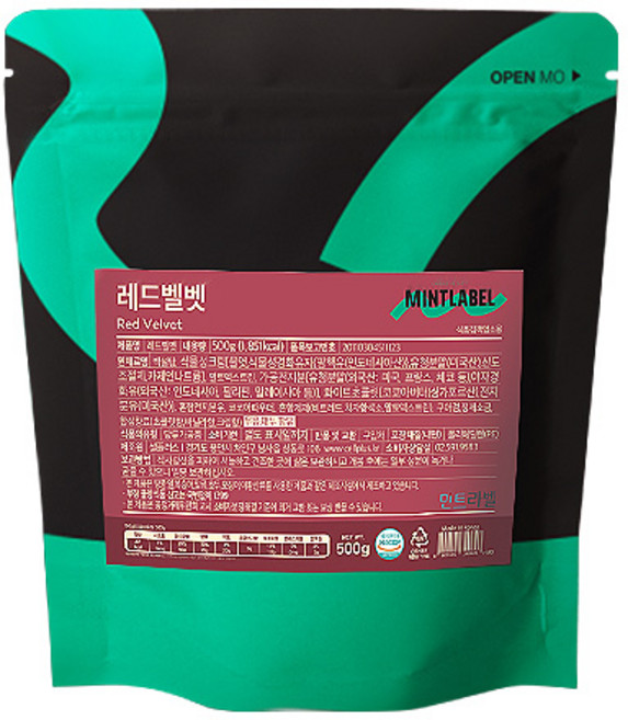 셀플러스 민트라벨 레드벨벳 파우더 500g, 1개, 1개, 1개입
