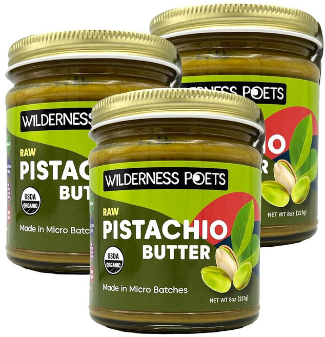 의 시인 타치오 버터 생 유리 병 8 카타이피 또는 고소한 크리에이션으로 두바이 초콜릿 바 디저트에 캘리 아에서 재배한 무설탕, 24 0 ounces
