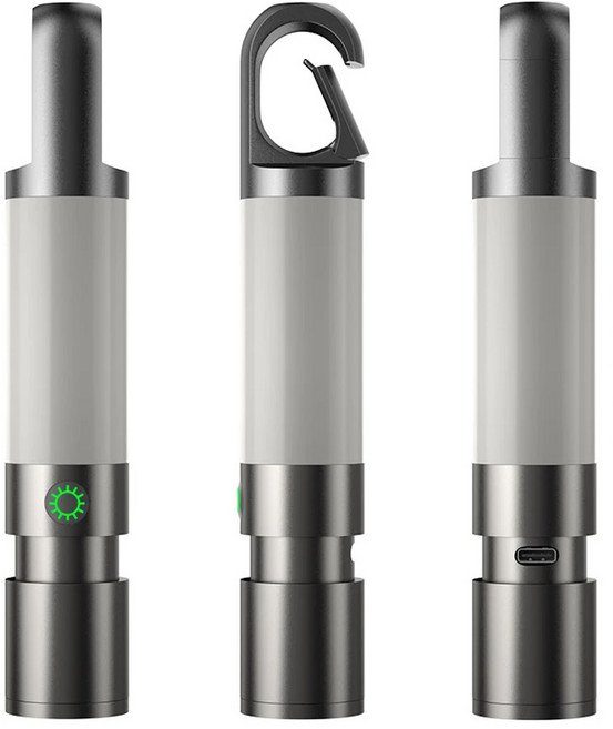 윤사장 레이저 LED 충전식 야외 줌 서치 라이트 캠핑 랜턴 손전등 후레쉬, 1개, 혼합색상