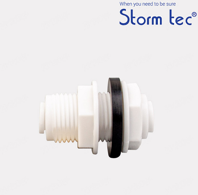 스톰테크 벌크헤드 물탱크 격막피팅 ST-800 1/4 고무 패킹 포함, 1개