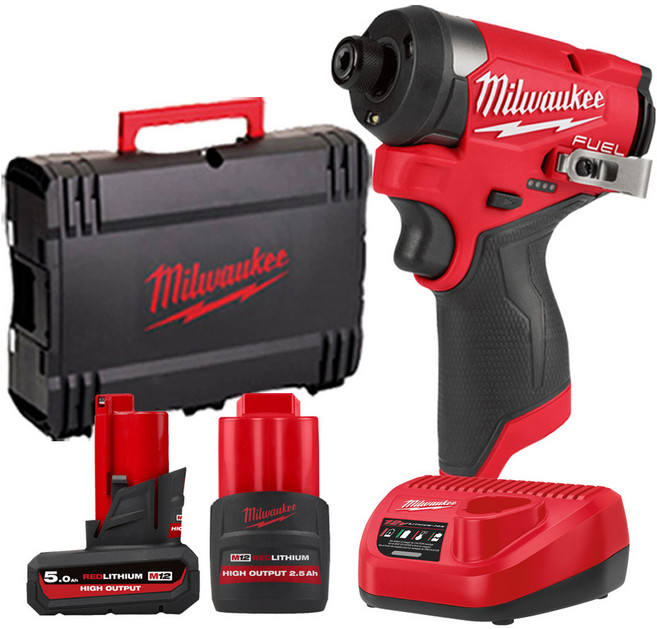 밀워키 Full 임팩트 드라이버 M12 FID2-5252X GEN3 12v 5.0Ah&2.5Ah, 1개, 본품 + 배터리2개이상