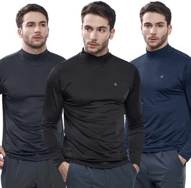 <스타일랑> (1+1+1) 남성 냉감 반목 티셔츠 / 쿨 골프 아웃도어 긴팔 이너 티셔츠