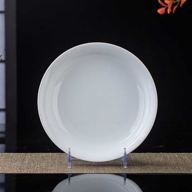 경덕진 백자 깊은 전자레인지 다이닝 건강 사용 가능 접시 세트 언더글레이즈 볶음밥 컬러풀, 7inch 깊은 접시 1개 5발 6발