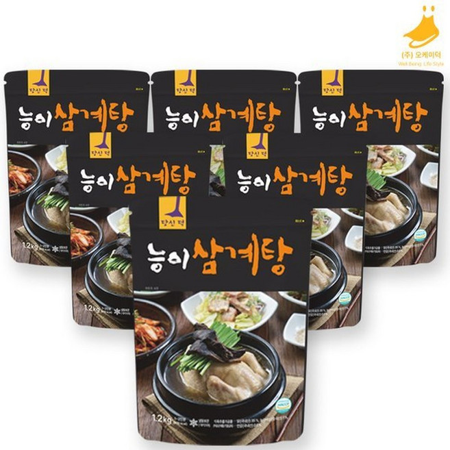 당신덕 능이 삼계탕 맛집 보양식 능이버섯 오리뼈 육수 1.2kg 6팩, 6개