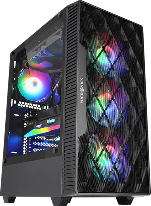 피오플 컴퓨터 게이밍 고사양 조립PC 롤 서든어택 배틀그라운드 피파 사무용, 기본형, 게이밍 15번, 블랙, 500GB