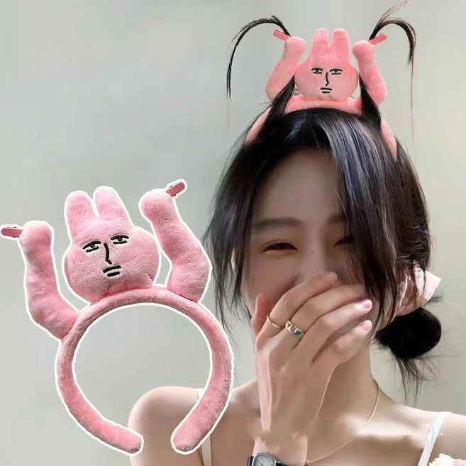 [로르블랑] 귀여운 캐릭터 인형 머리띠 세안밴드 헤어밴드 머리끈 헤어핀 똑딱핀