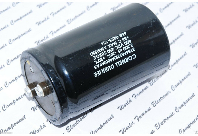美國CDE 3300uF 400V 鎖螺絲型濾波電容 - 高品質耐用, 1個
