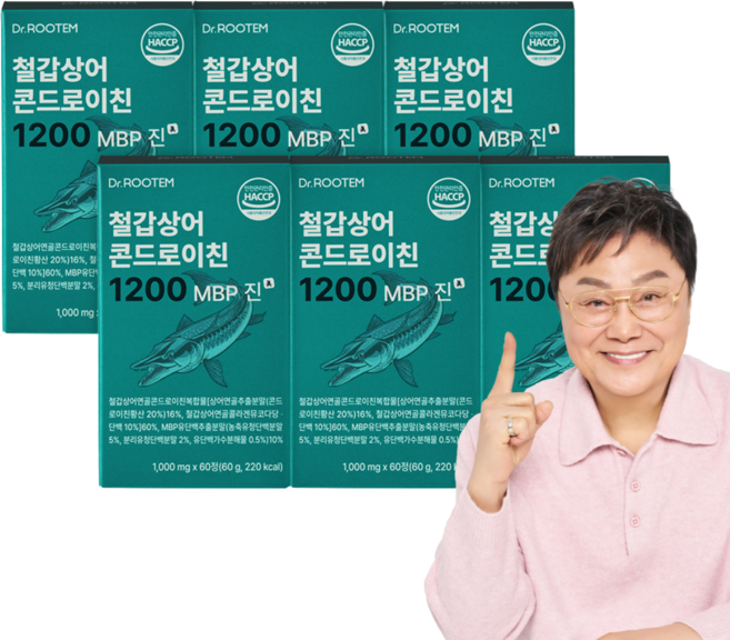 남진 철갑상어 연골 콘드로이친 1200 MBP 저분자 식약청 닥터루템, 6개, 60정