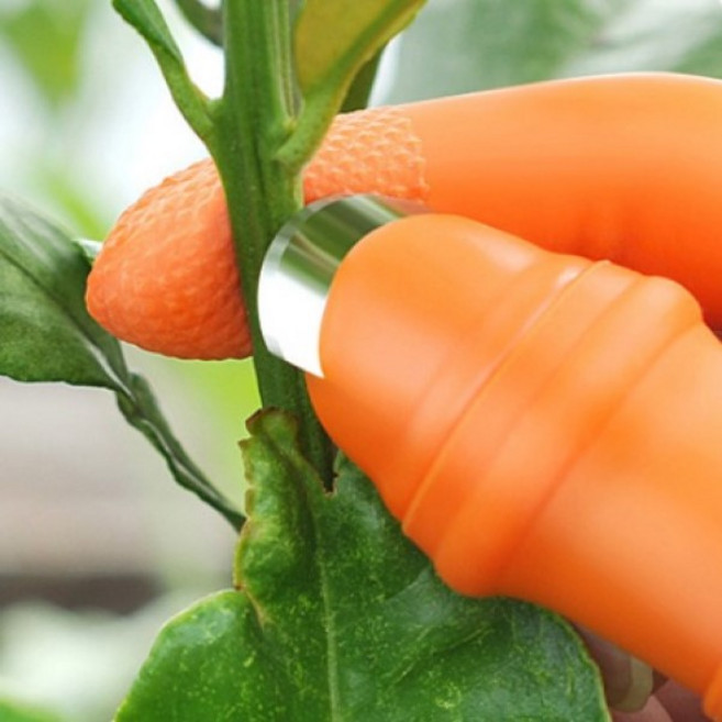 4set 간편 야채손질 채소나물 수확 스텐레스 엄지손톱 칼날골무커팅6P, 4세트