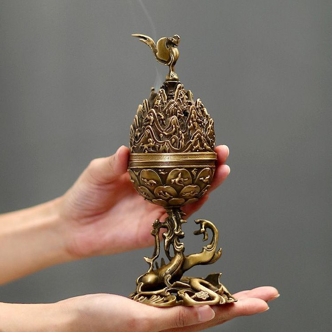 금동대향로 백제 향로 금동향로 엔틱 고급 외국인 선물 굿즈 공예품, 향로