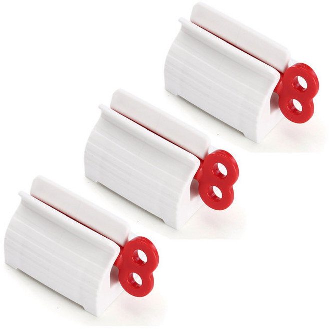 앤티스 태엽식 치약짜개, 3개, 레드