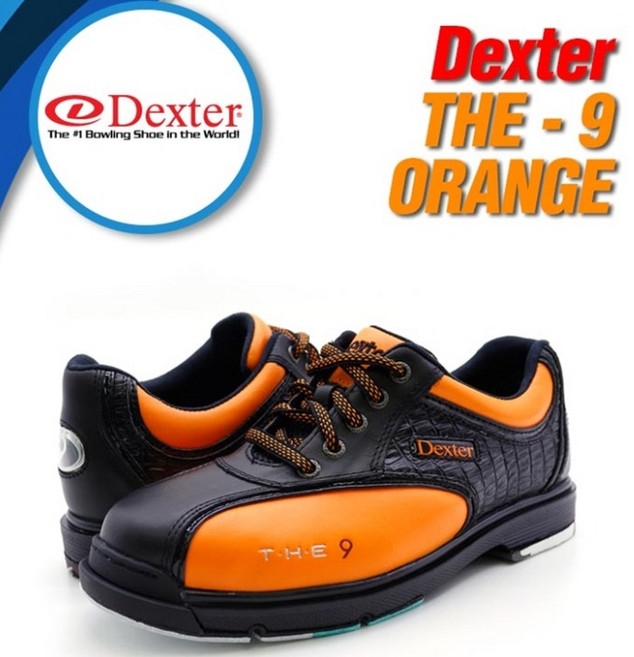 덱스터9 블랙오렌지 탈부착 양손겸용 볼링화