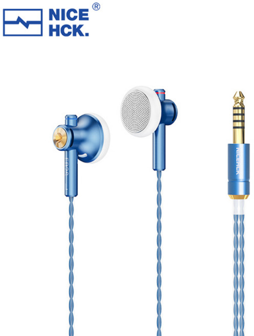 NiceHCK EB2S PRO 플러그 헤드셋 HIFI 베이스 음악 이어버드 15.4mm 다이내믹 유닛 마이크 회의 게임 IEM, 03 4.4mm No Mic, 한개옵션1