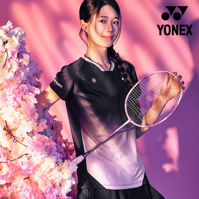요넥스 티셔츠 262TS002F 2026 벚꽃에디션 여성 경기복 게임웨어 배드민턴 운동복 오남스포츠