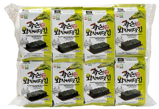 광천삼원푸드 와사비맛 도시락김, 4g, 16개