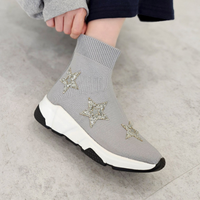 구두모모 디렉터 샤이닝스타 니트 슬립온(4cm)