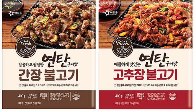 아워홈 연탄구이맛 간장불고기 + 아워홈 연탄구이맛 고추장불고기, 1세트, 800g