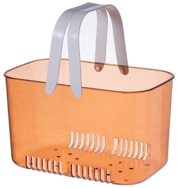 에이프런 물빠짐 목욕바구니 투명 수영, 오렌지