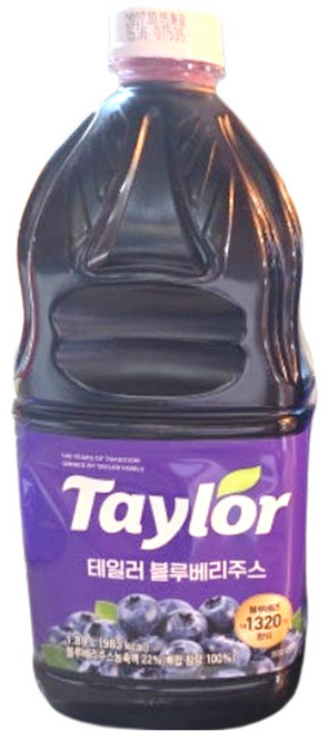 테일러 블루베리 주스, 1개, 1.89L