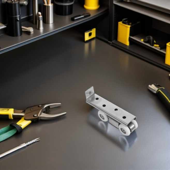 스테인리스 스틸 슬라이딩 도어 행잉 풀리 시스템 (나일론 휠 포함) - 주방 캐비닛 옷장 수납장용 조용하고