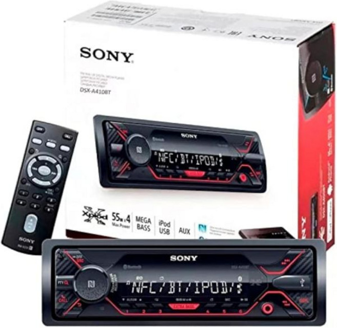 Sony 소니 DSXA410BT 싱글딘 블루투스 프론트 USB AUX 카 스테레오 디지털 미디어 수신기 CD 플레이어 없음