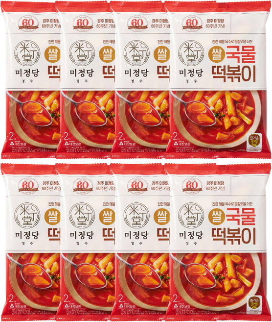 코스트코 즉석 간편 냉장 쫄깃한 맛있는 씨제이 CJ 경주 미정당 순쌀떡볶이 쌀떡볶이, 401.2g, 8개