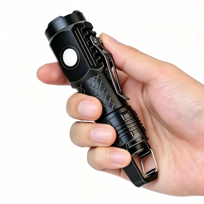 1+1 독일 초강력 미니 손전등 휴대용 led 렌턴, 2개