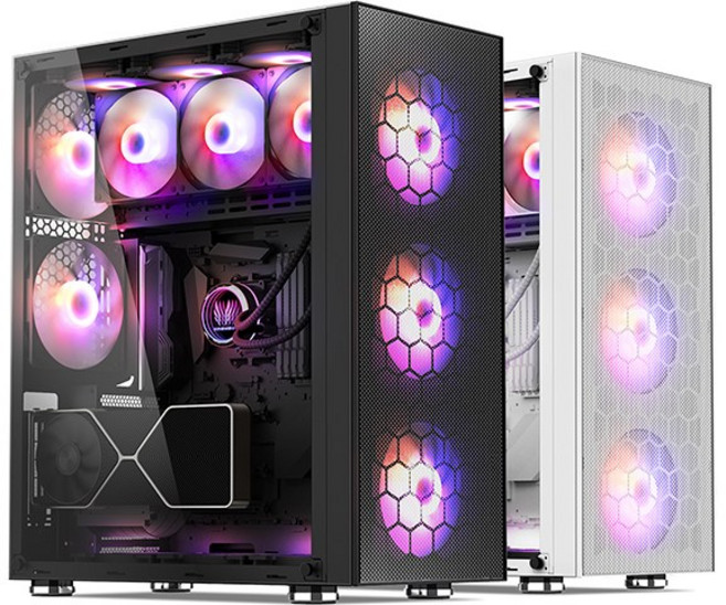 쓰리알시스템 풍통 PC 케이스 빅 타워 BLACK, T840, 1개