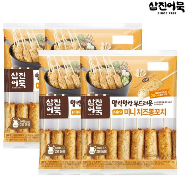 삼진어묵 미니치즈봉꼬치 x 4개, 28g
