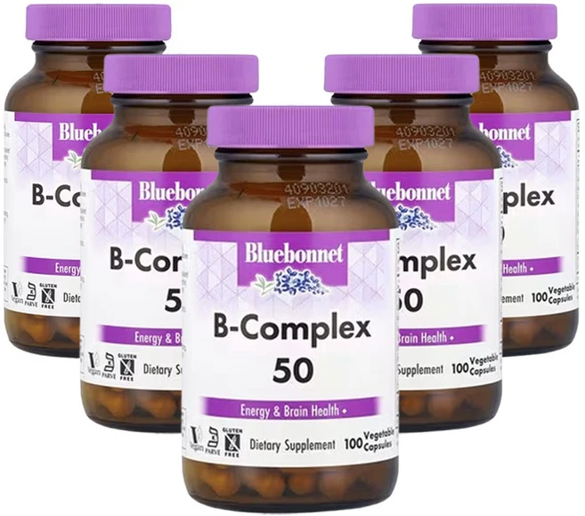 블루보넷 뉴트리션 B-복합체 50 100베지 캡슐, 5개, 100정 - 쿠팡