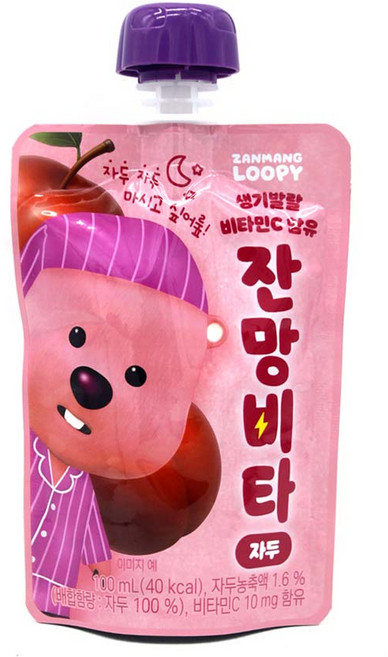 잔망루피 과채음료 자두 잔망비타, 40개, 100ml