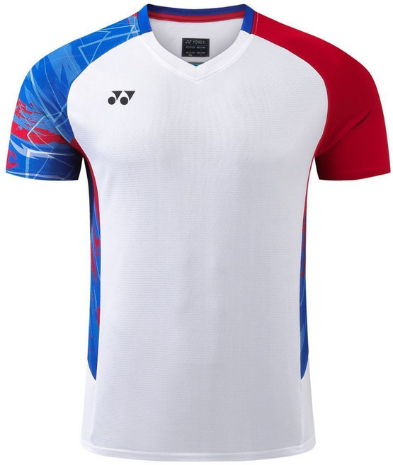 VICTOR 男女款 吸濕排汗 短袖運動上衣, 2506A男款白色XXXL 建議160-180斤, 1個