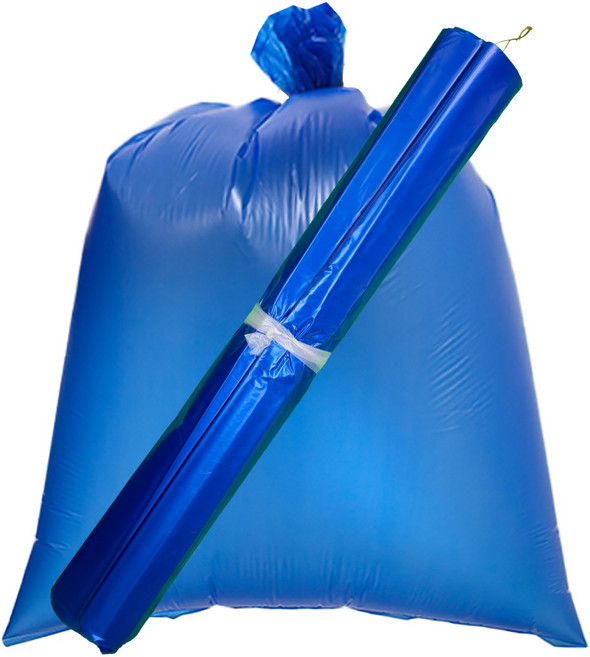 평판 쓰레기 봉투 63x82 두꺼운 재활용 비닐 봉지 비닐앤팩 청색, 100개, 60L