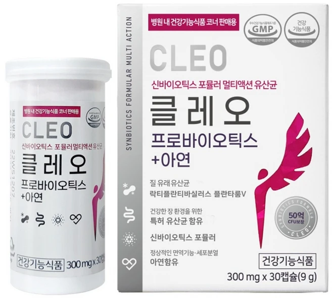 여성 질 유래 특허 유산균 병 원 코너판매 클레오 신바이오틱스 프로바이오틱스+아연 1개월[원산지:상..., 30정, 1개 - 쿠팡