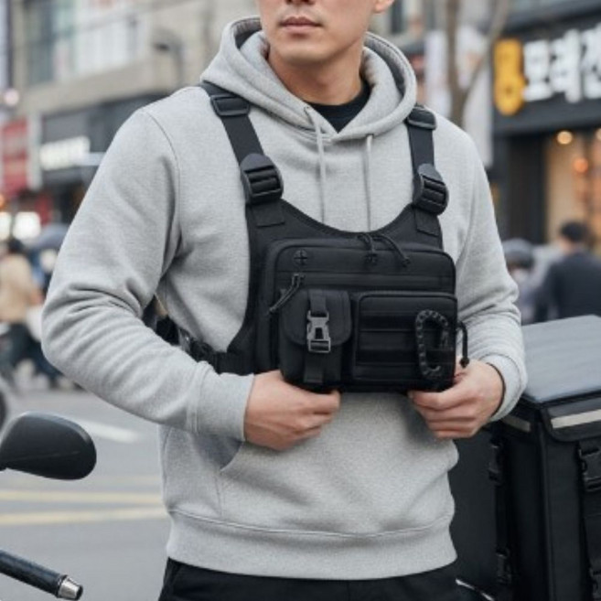 픽웨이 콜빵빵 라이더조끼, 블랙