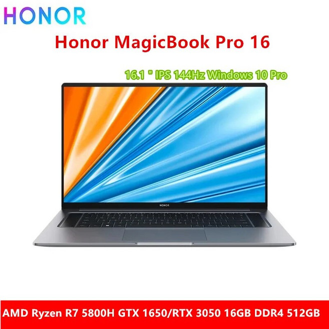 2021 Honor MagicBook Pro 16 노트북 161 인치 IPS144Hz AMD Ryzen 7 5800H GB 512 SSD GTX1650 RTX 3050 신제품, 없음, 없음, 없음, 없음, 2.16G 512G  RTX3050  AUAMD Ryz
