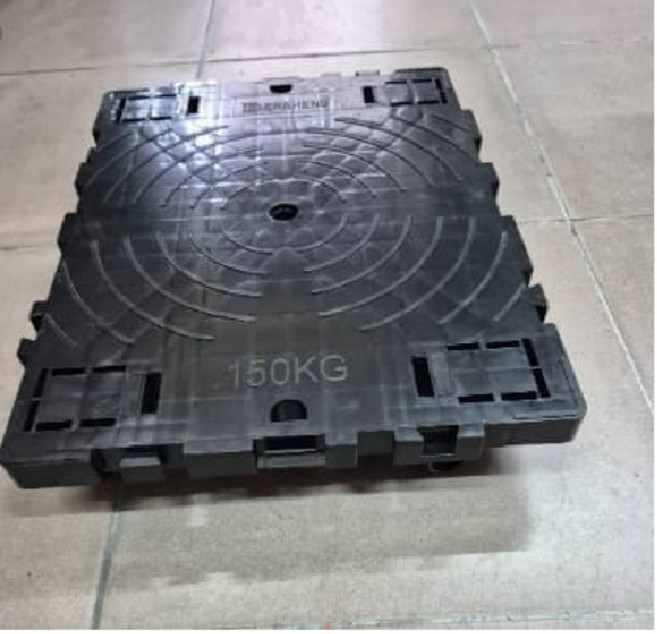 ERSHENG 承重150KG 組合烏龜車/平板車 萬向輪移動底座, 黑色, 1層