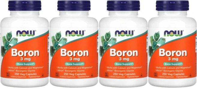 나우푸드 붕소 3mg 보론 BORON veg caps 직배송 Mineral, 250정, 4개 - 쿠팡