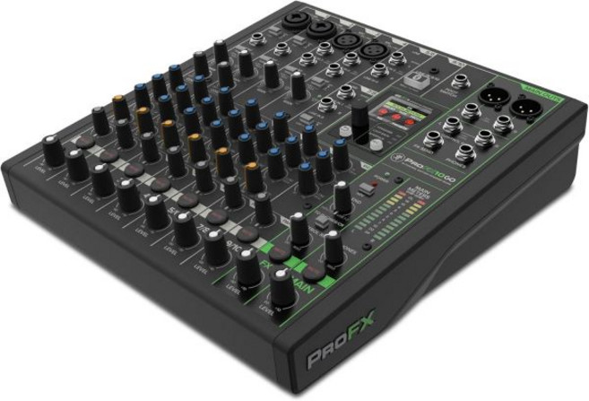 USB Onyx Mic 프리앰프 GigFX 이펙트 엔진 및 블루투스가 포함된 Mackie ProFX6v3 6채널 프로페셔널 아날로그 믹서, FX+ (Bluetooth), 10-Channel (Battery-Powered)