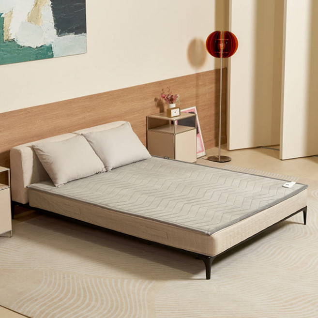 [카보니] 탄소매트 카본 전기 온열매트 커버분리 고급형 싱글 - 110 x 200cm, 극세사 그레이