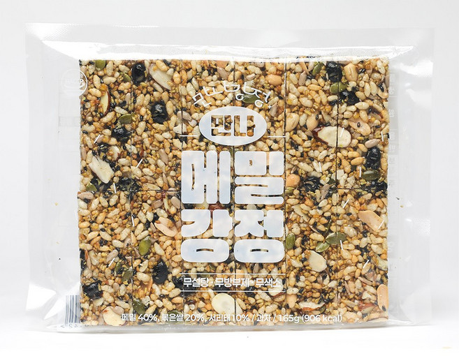 만나강정 9종 깨견과 강정 건강 벌크 무설탕 무물엿 메밀강정 12조각, 1개, 165g