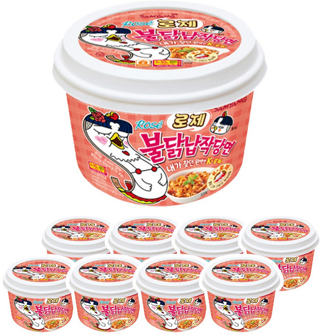 삼양 로제불닭납작당면 169.4g, 8개