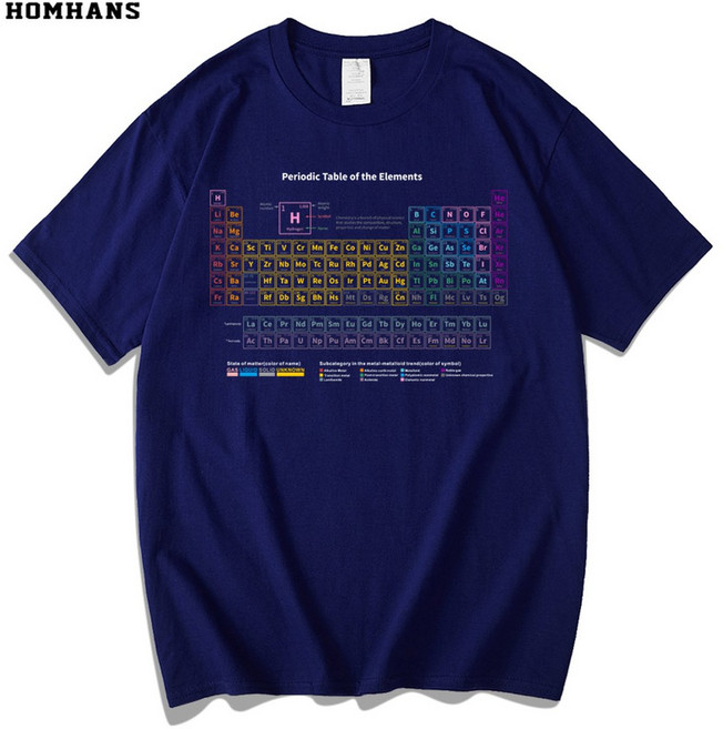 화학과 원소 주기율표 반팔 검정 화학원소 티셔츠 블랙 너드남 취업 화학기호 학원 남성용