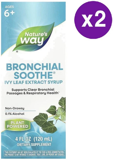 네이쳐스웨이 브론키얼 수드 아이비잎 추출물 Nature's Way Bronchial Soothe Ivy Leaf Extract 120ml 2개 - 쿠팡